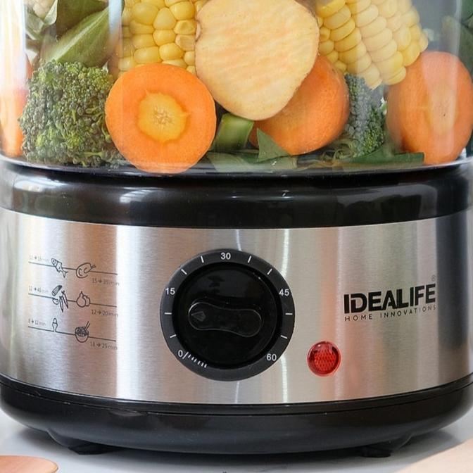 IDEALIFE IL114 Food Steamer - Alat Pengukus Makanan Kukusan Listrik