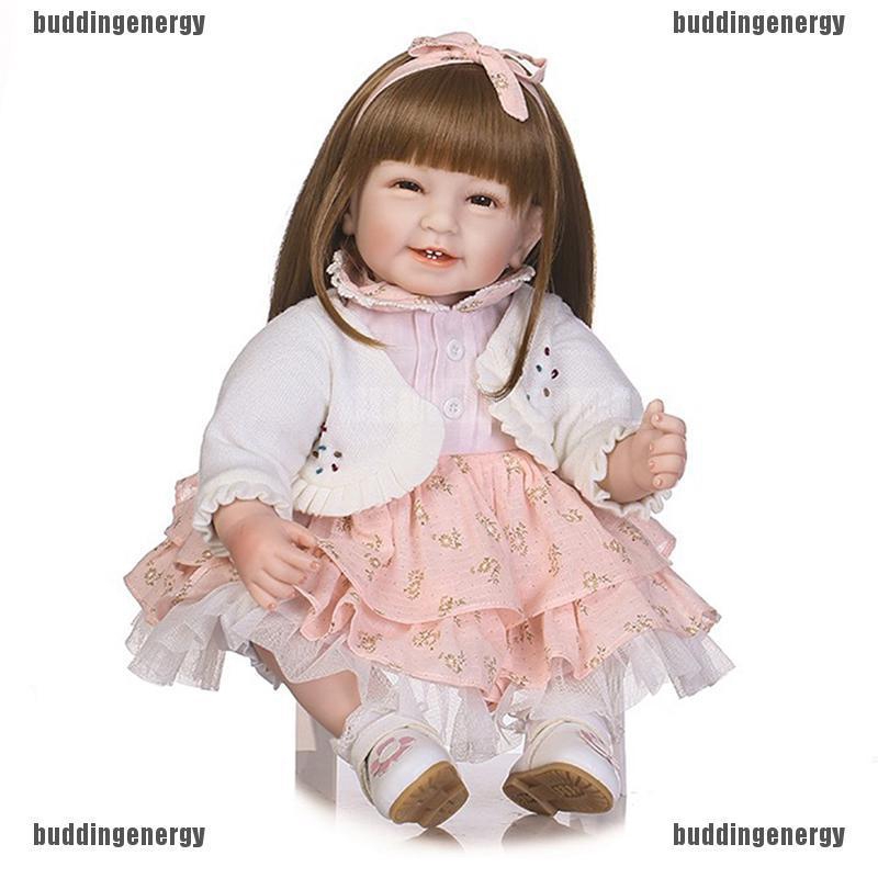 Toys Games Reborn Baby Dolls Silicone Vinyl Long Hair Realistic