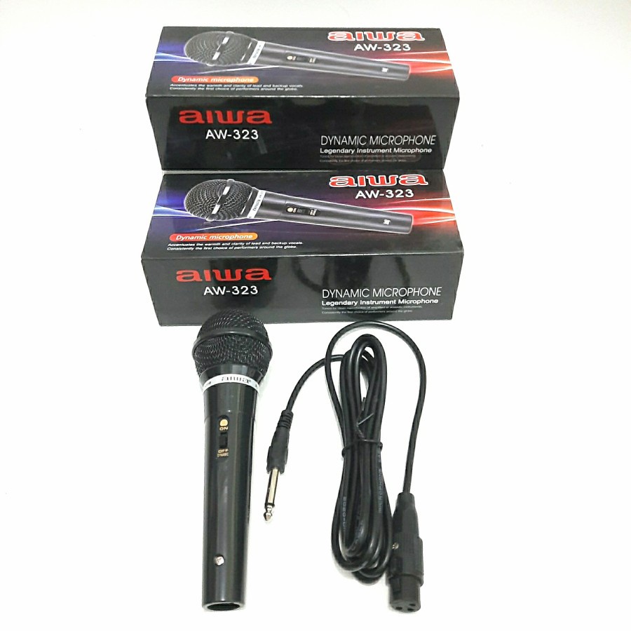 Microphone Kabel Aiwa AW-323 Mic Murah Dinamic Mic