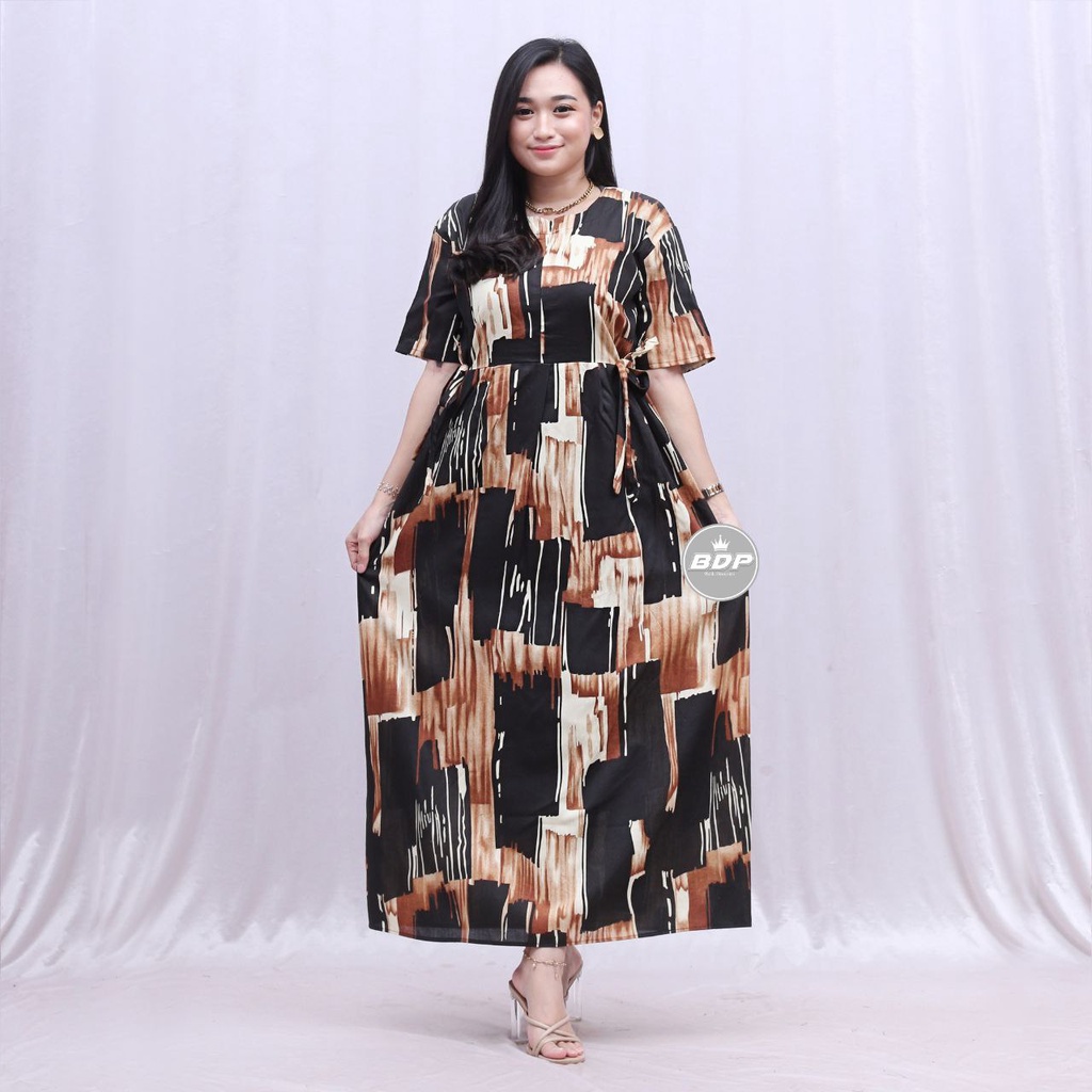Dianputri - Daster Chibi Panjang Semata kaki Busui Kekinian Non Ruffle Dianputri-leony