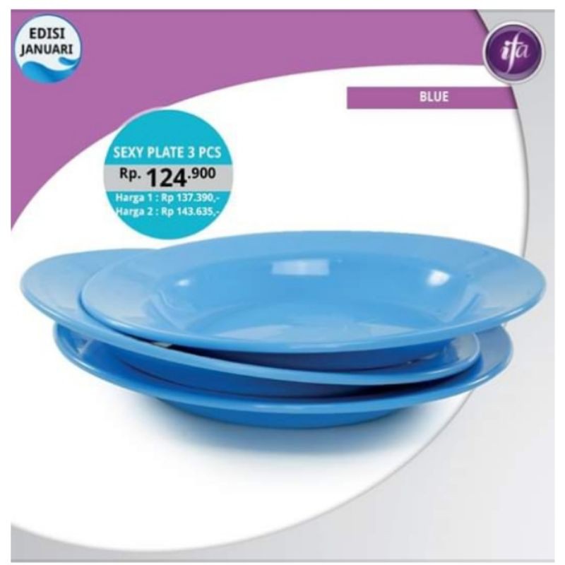 Piring IFA Piring Plastik Piring Makan IFA Cookware Sexy Plate 3 Pcs
