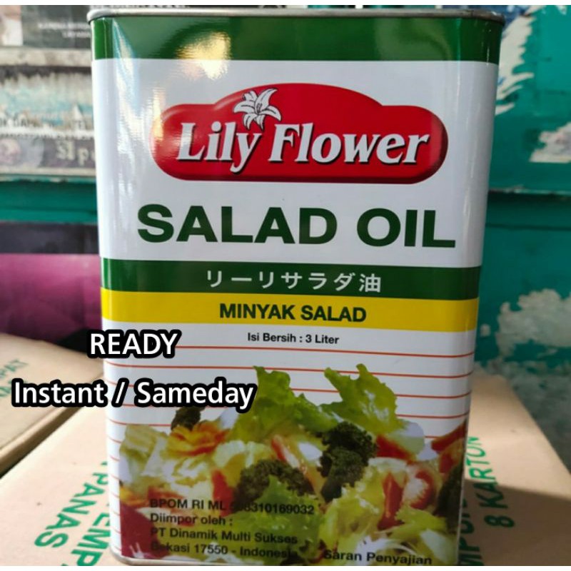 Lily Flower Salad Oil 3L / Minyak Salad 3 Liter Best Seller