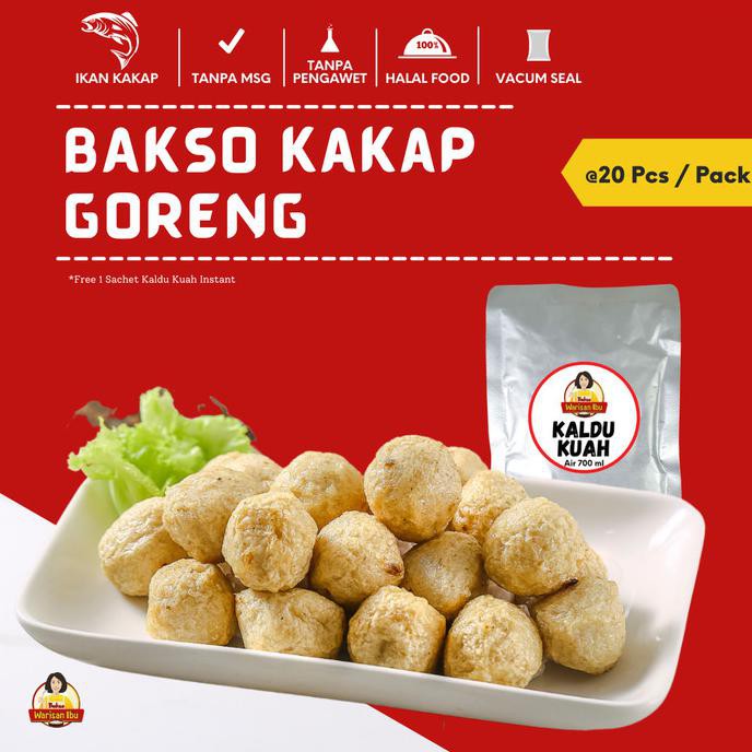 

Bakso Kakap Goreng Isi 20 Biji (Frozen Food/Bakso Sehat/Cemil) - Tanpa Styrofoam