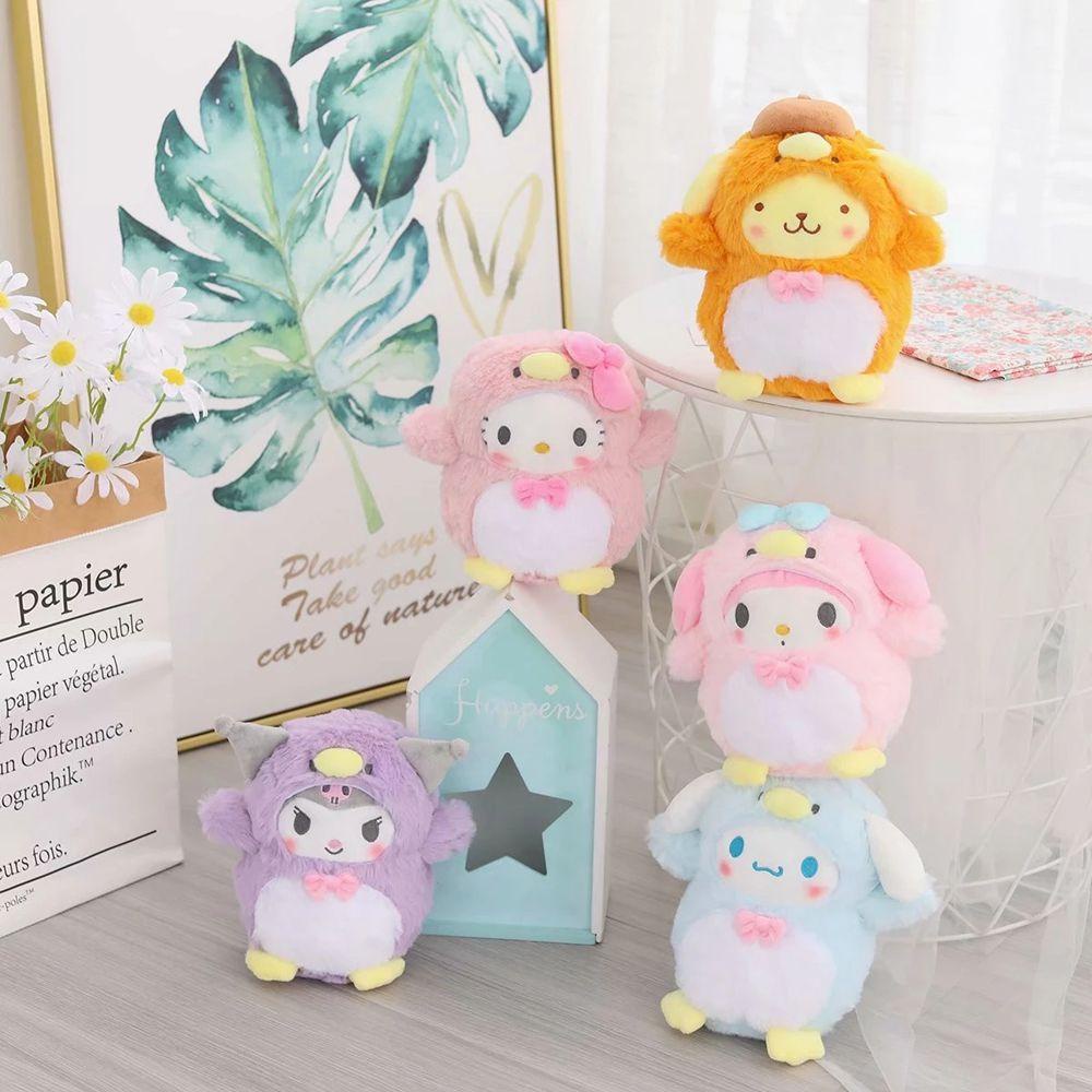 Lanfy Mainan Mewah Kawaii Plush Doll Kartun Cinnamoroll Anak Hadiah Kuromi Boneka Mainan Boneka Boneka