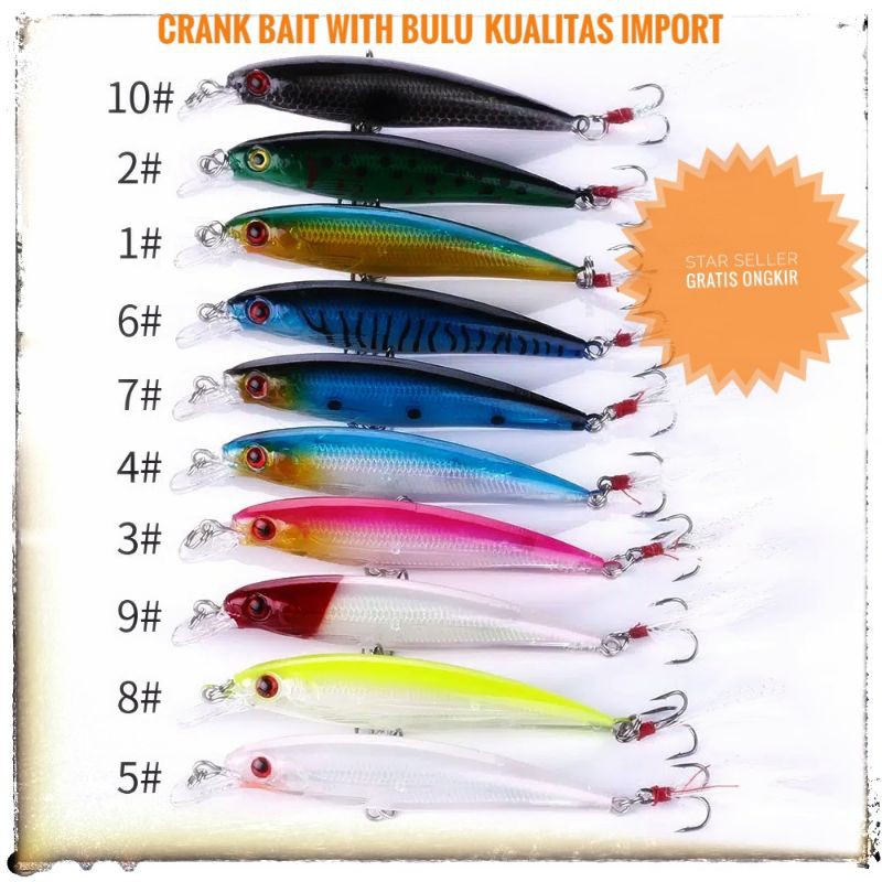 lure ikan Umpan Ikan Crank Bait Import TERJAMIN