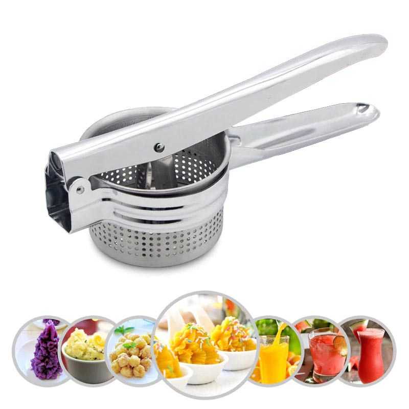 COD Alat Peras Jeruk Penghacur Kentang Wortel Pemeras Jeruk Potato Masher Press Kentang Pressure Stainless Steel D74