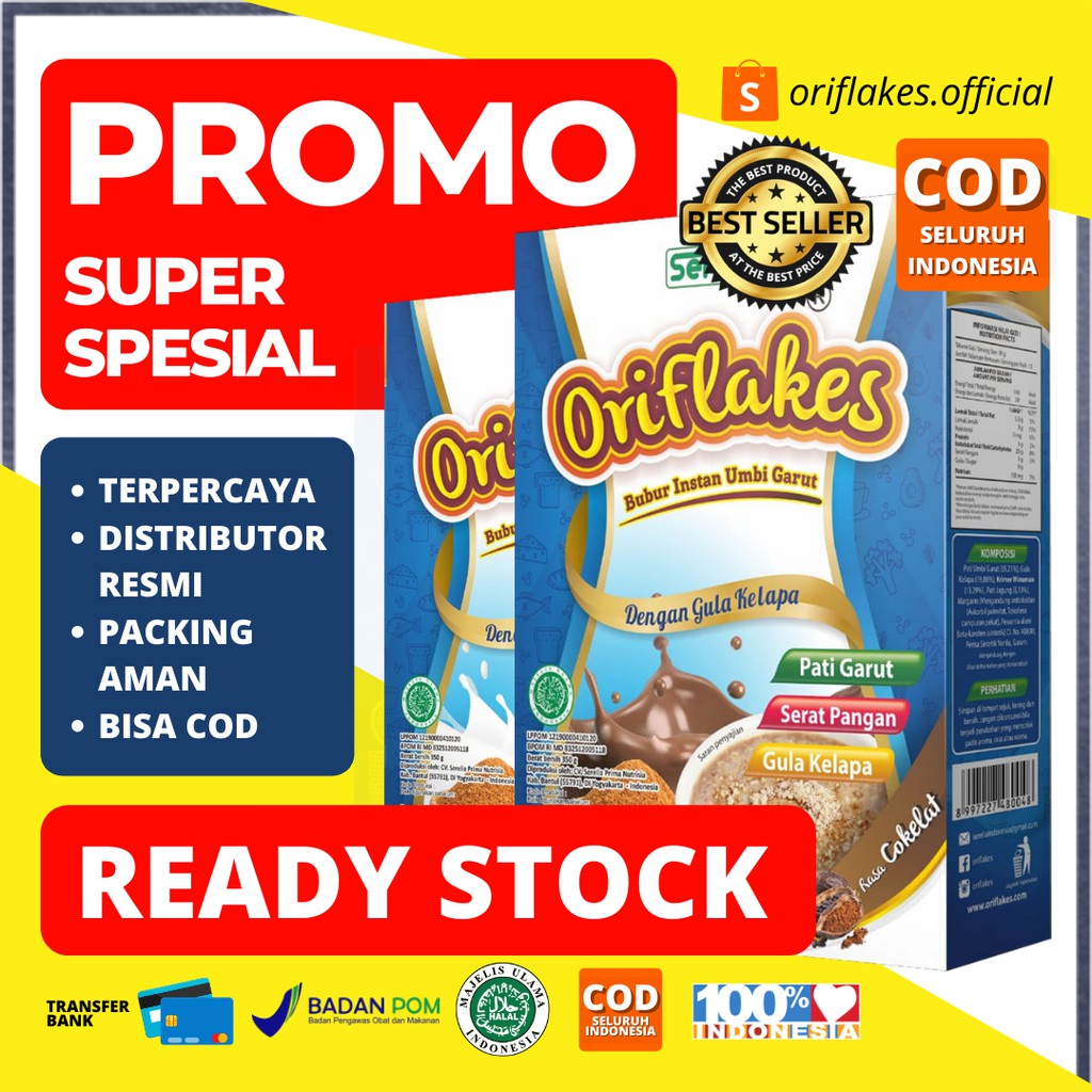 

Oriflakes Sereal Umbi Garut Slim untuk Diet Sehat 350 gram