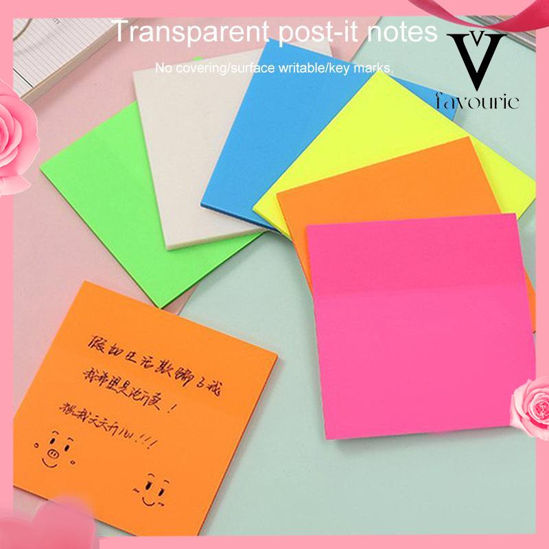[COD]50PCS Stiker Transparan Fluorescent Tanpa Cover-FA