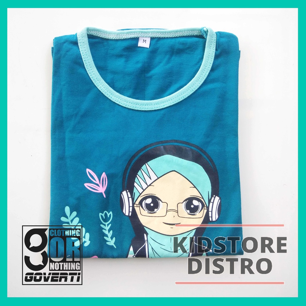 Baju Anak Islami / Kaos Anak Perempuan Lengan Panjang / Motif Tema Muslimah / Kaos Anak Muslimah