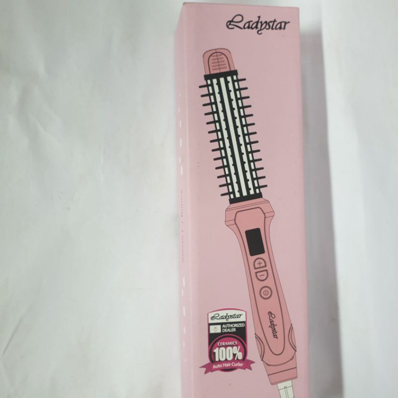 LADYSTAR | Catokan Sisir | LS608 | Pink Putih | Brush Keriting Blow | STARSELLER