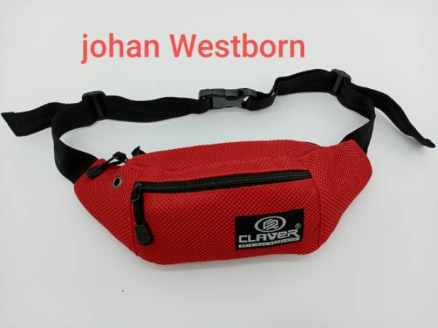 Tas Waist Bag Pria Cleaver rubber Mesh