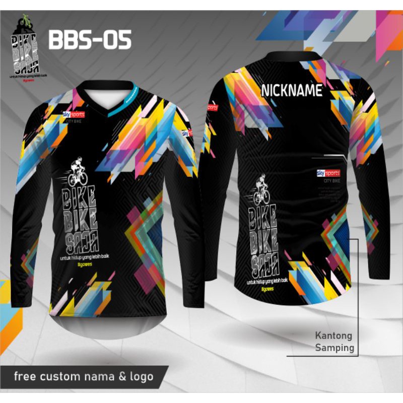 jersey sepeda bike bike saja  jersey sepeda bike bike saja lengan panjang