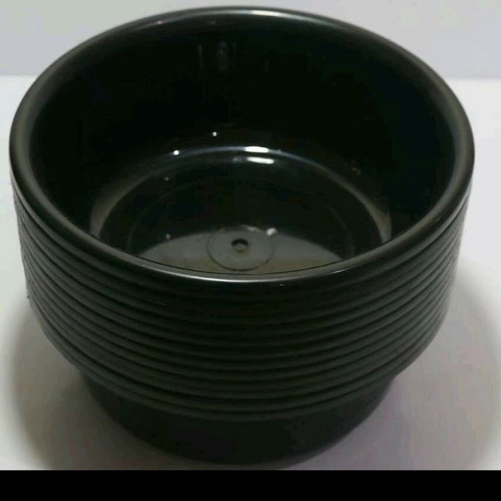Baskom bulat plastik - Besek - Baskom hitam 12 inch KMP Mutiara