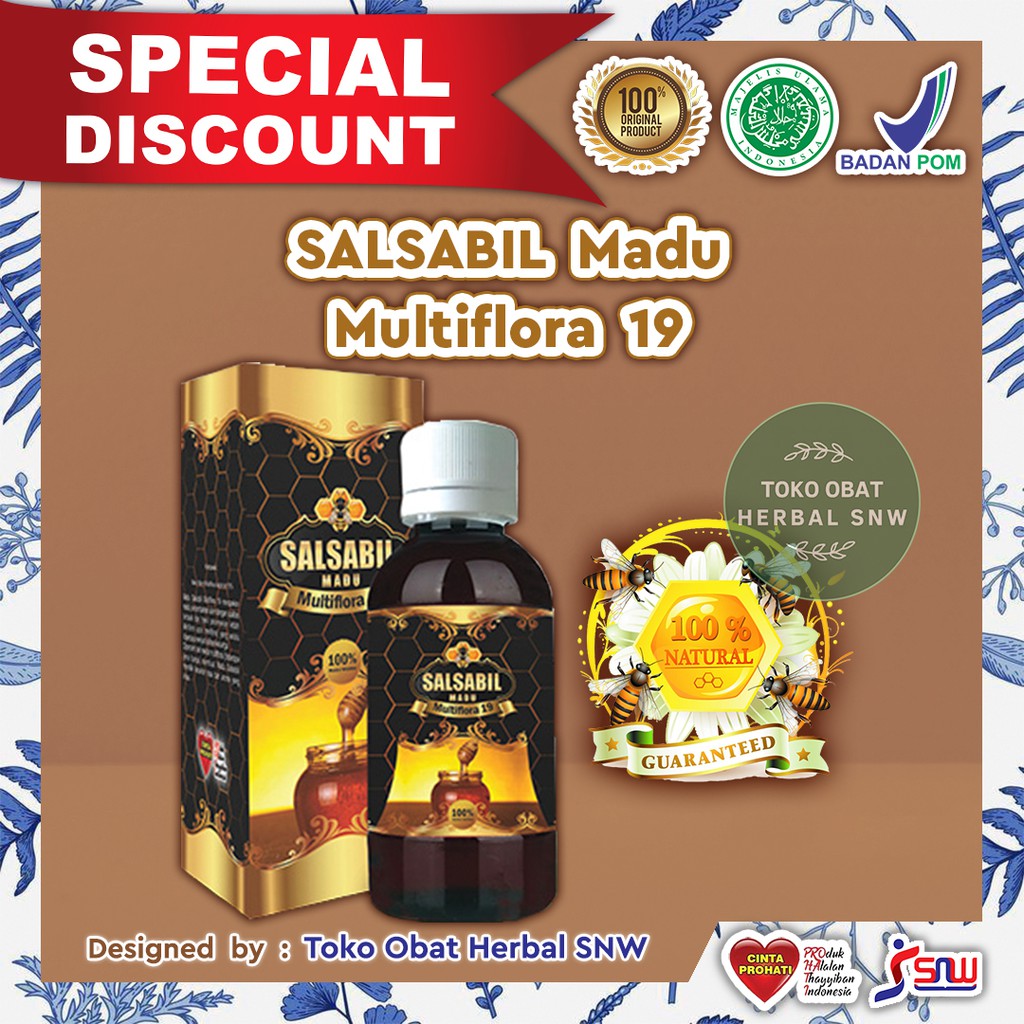 

Madu Multiflora 19 SALSABIL | Menjaga Stamina Tubuh | Kadar Air 19% ✅ (SNI menetapkan maksimal 22%)