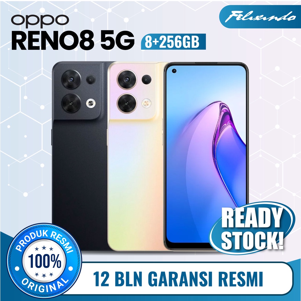 OPPO Reno 8 5G 8/256 Reno8 RAM 8 ROM 256 GB 8GB 256GB HP Smartphone Android