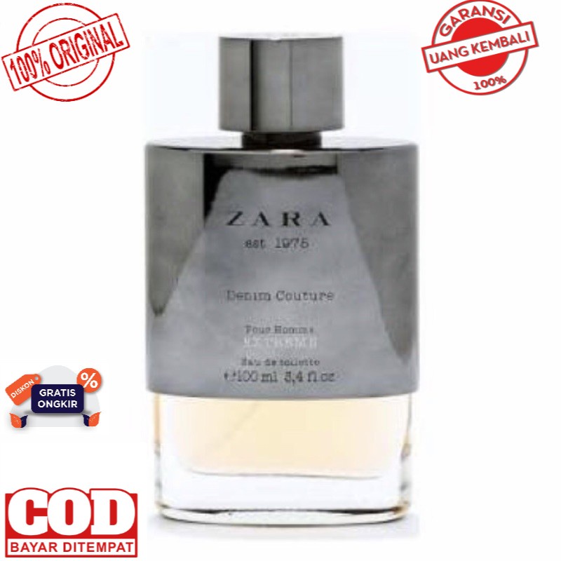 Parfum Original Pria Zara EST 1975 Denim Couture Extreme EDT 100 ml