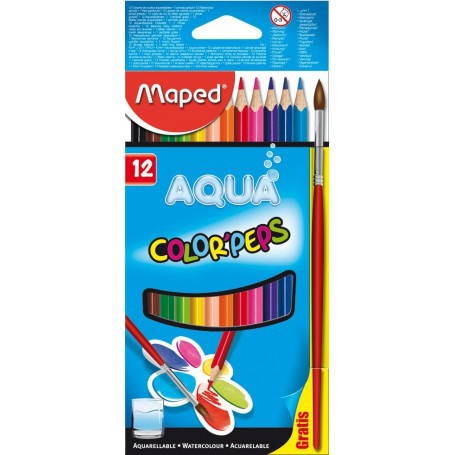 

Maped Aqua Color'Peps Pensil Warna + Kuas Aquarell