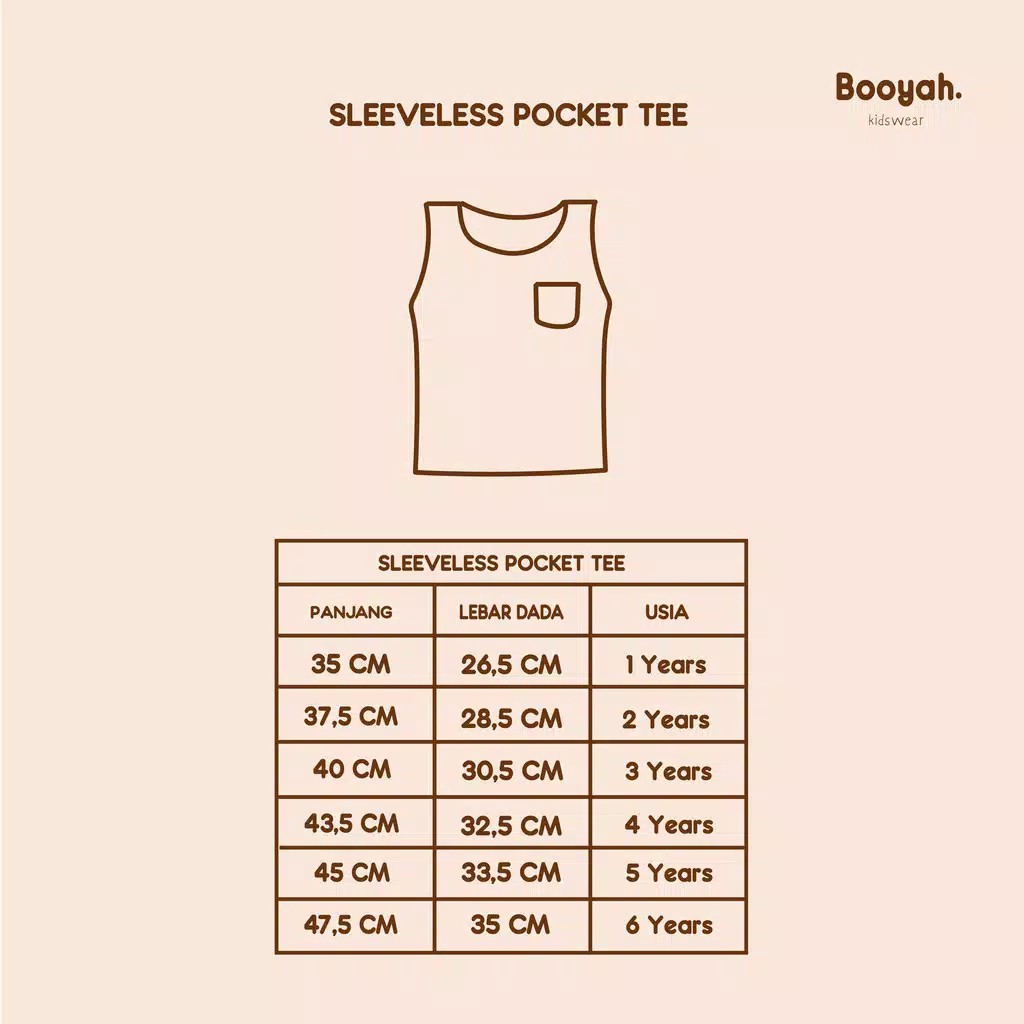 Sleveeless Pocket Tee Booyah (1-6 Tahun) kaos singlet kutung anak