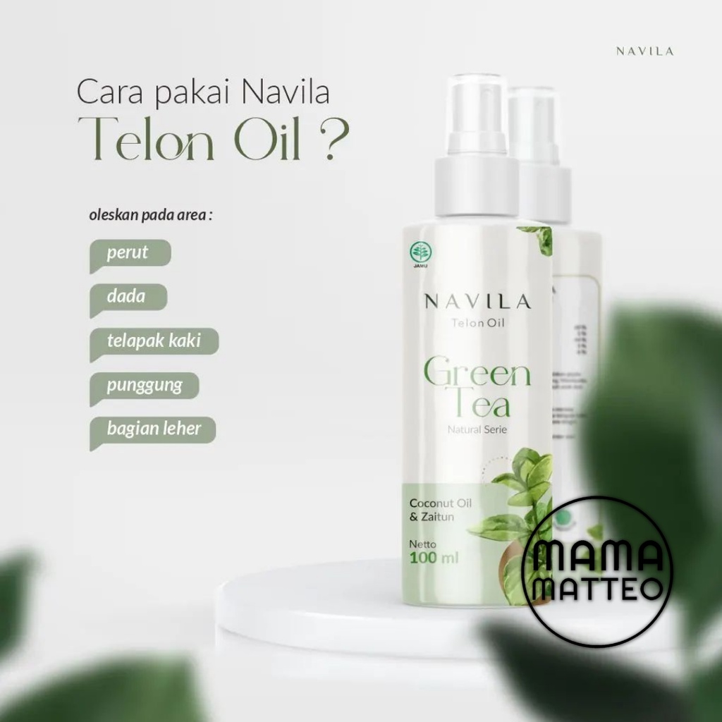 NAVILA BUNDLE 4PC Minyak Telon Oil Baby 100ml Varian Wangi Lavender / Green Tea / Kasturi / Arasso Minyak Telon Bayi Sensitif Navila