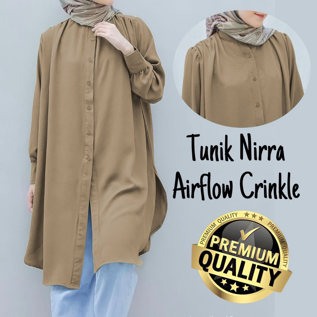 PIK - Tunik Nirra (All Size XXL)/ Pakaian Wanita/ Pakaian Muslim/ Tunik Wanita/ Kemeja Wanita