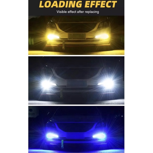 Lampu Led Mobil H4 H11 H8 H16 3 Warna Putih Kuning Biru TYPE S2