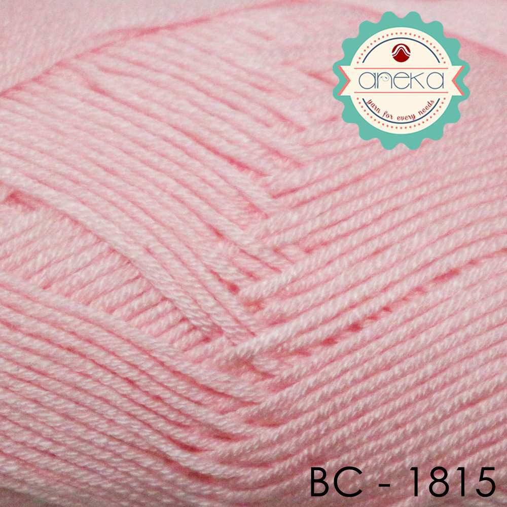 Benang Rajut Katun Bambu / Bamboo Cotton Yarn 1 - 1815 Pink Baby