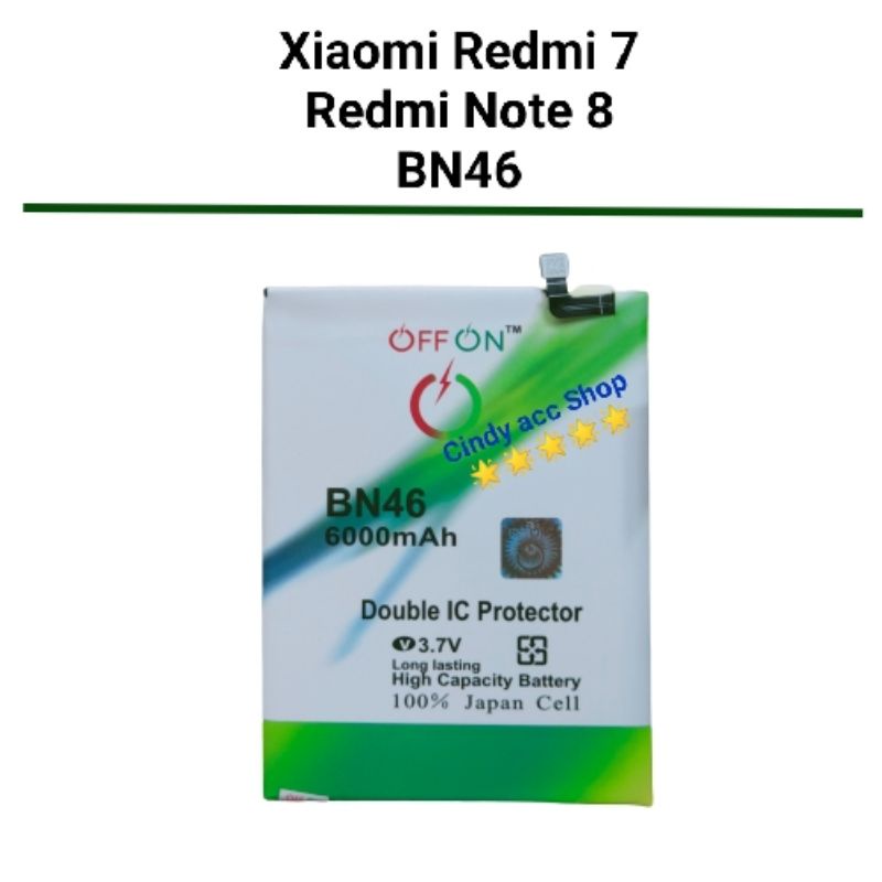 Baterai Xiaomi Redmi 7 Redmi Note 8 Note 8T BN46 Double Power Batre BN46