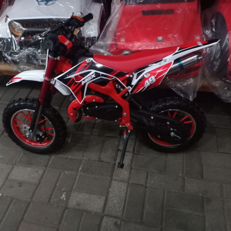 MOTOR MEDIUM TRAIL MGX 50CC MESIN 2 TAK DOUBLE STATER~MOTOR MINI-MOTOR CROSS  ANAK-MAINAN MOTOR MINI  ANAK