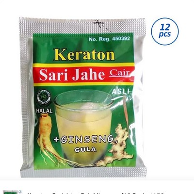 

SARI JAHE KERATON CAIR ISI 12 SACHET