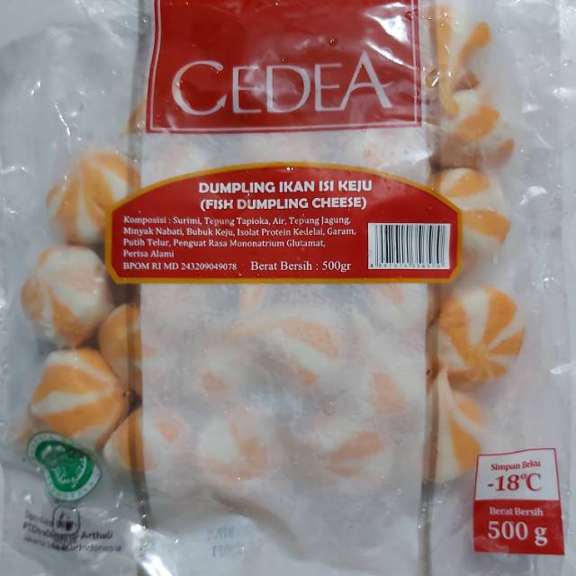 

Cedea dumpling ikan isi keju 500gr Frozen