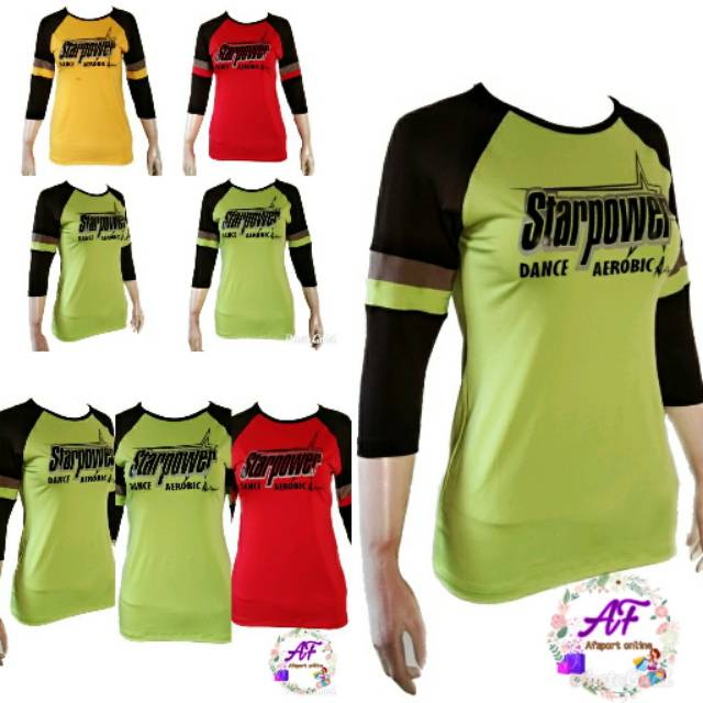  Kaos  senam  MELVIN Afsport Tshirt Kaos  olahraga wanita Baju 