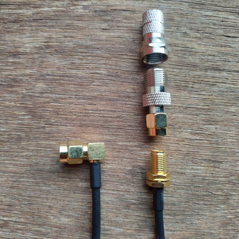 Pigtail L tunggal sma male rg316 20cm kabel sambungan antena b311 b312 orbit star 2 modem mifi
