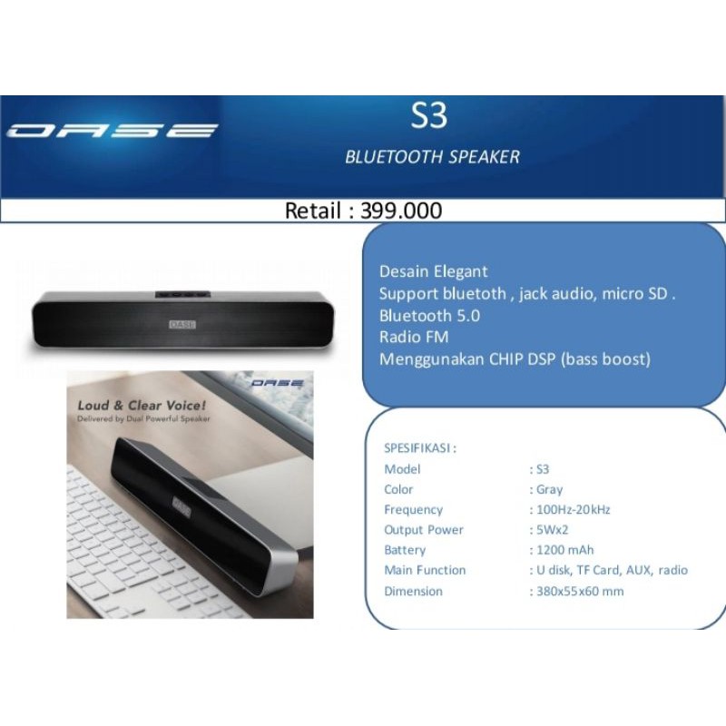 Wireless Speaker OASE S3