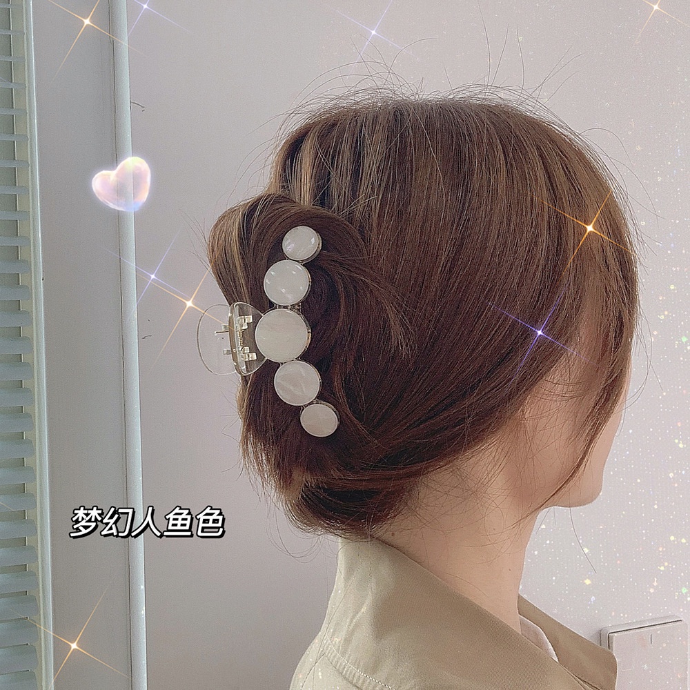 Korean Solid Color Temperament Cherry Shiny Clip Hairpin Ponytail Hair Accessory