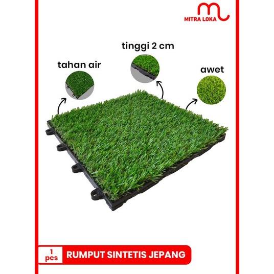 MITRA LOKA UBIN RUMPUT SINTETIS INDOOR OUTDOOR INTERLOCK LANTAI DECKING TILE FLOORING PARQUETE KARPE