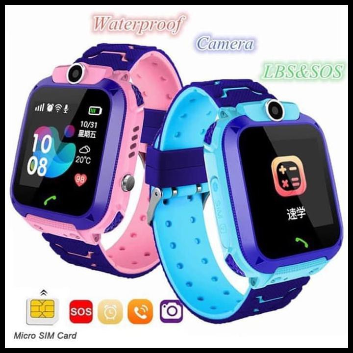 JUAL!JUAL! Jam Tangan Anak Smart watch Kids Imoo IMO ANTI AIR Q12 Z5 Telpon GPS - PINK