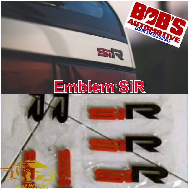 Emblem SiR Timbul cocok buat EF Civic nova / nouva , LX , Grandcivic BEST SELLER