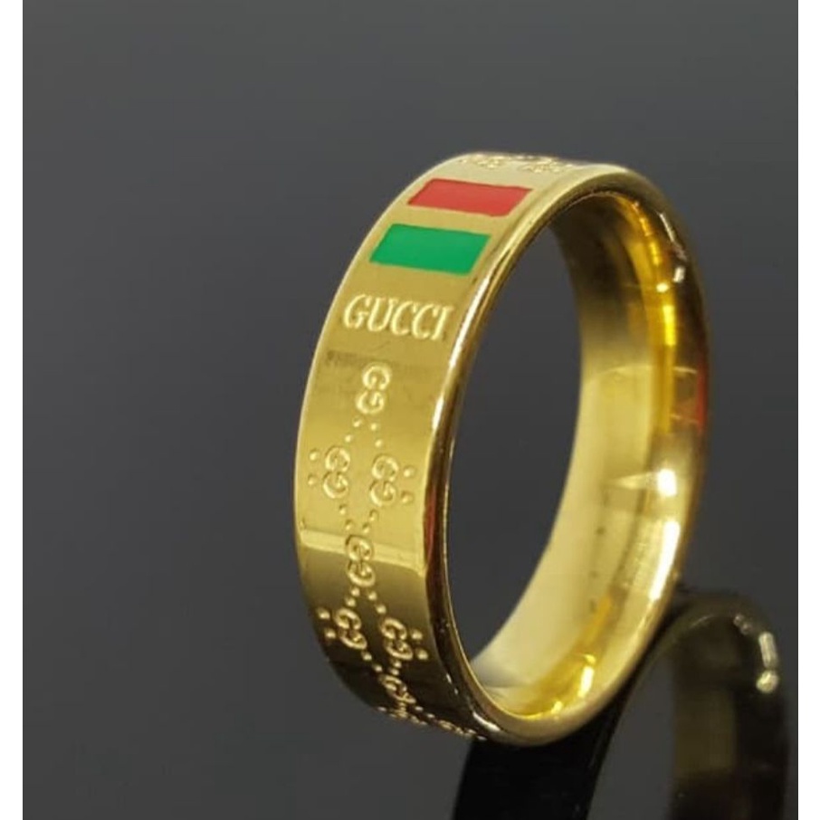 ( ACC TOKO CANTIK 65 ) CINCIN KAWIN COUPLE CEWE/COWO GOLD GUCCI TITANIUM SUDAH DAPAT SEPASANG DAN FREE BOXNYA (BISA COD/BAYAR DITEMPAT)