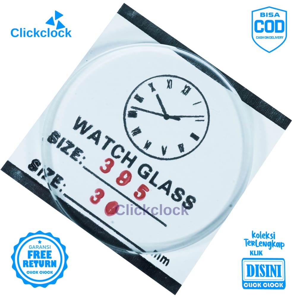 Kaca Jam Kaca Bahan Watch Glass PNC-395 Murah 3,95 cm