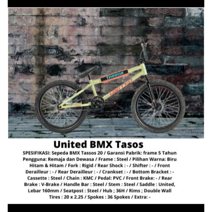 BMX united 20 tassos