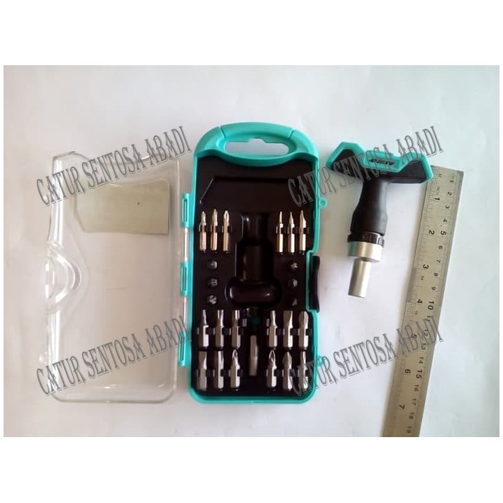 AIWO 4005 OBENG T FIVE STAR 27PCS SOCKET & BIT SET KUNCI SOK OBENG CSA