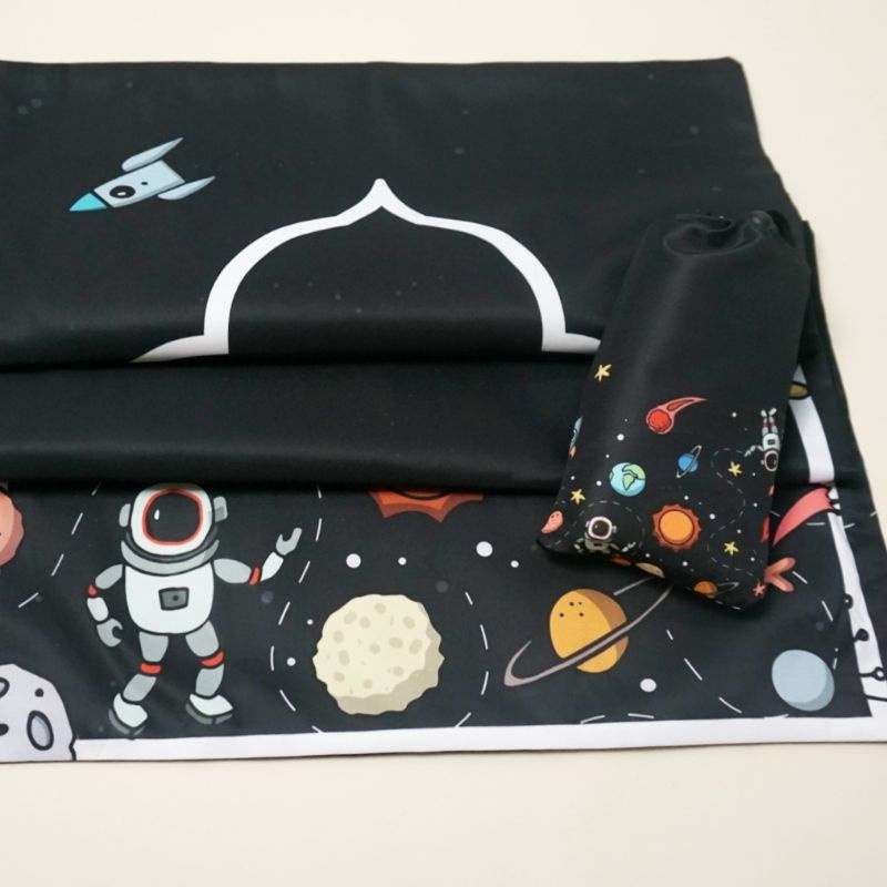 KADOKIDI Sajadah Travel Anak & Dewasa FREE NAMA & POUCH | Outerspace Series-3