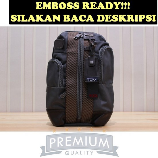 Tas Sling Bag TUMI Saratoga Premium Gray ~ FREE EMBOS