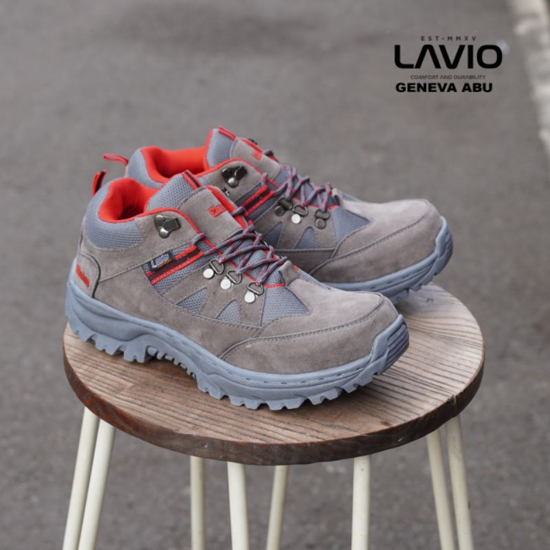 Sepatu Safety Pria Outdoor Sefty Ujung Besi Boots Klasik Safety Sport Lavio Geneva Low Proyek Gunung