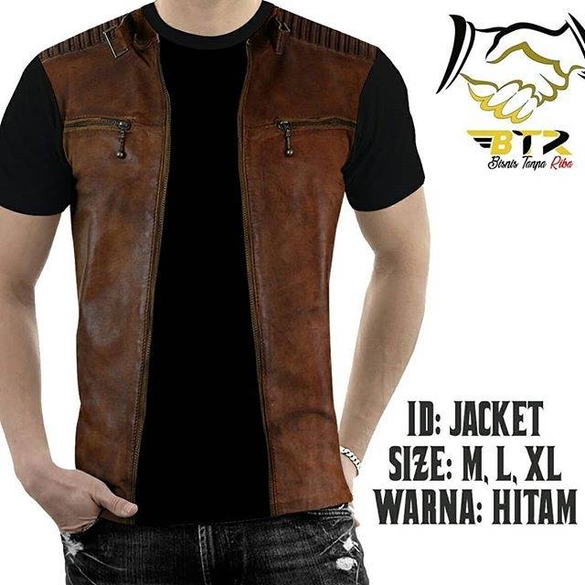 Kaos pria dewasa 3d jacket