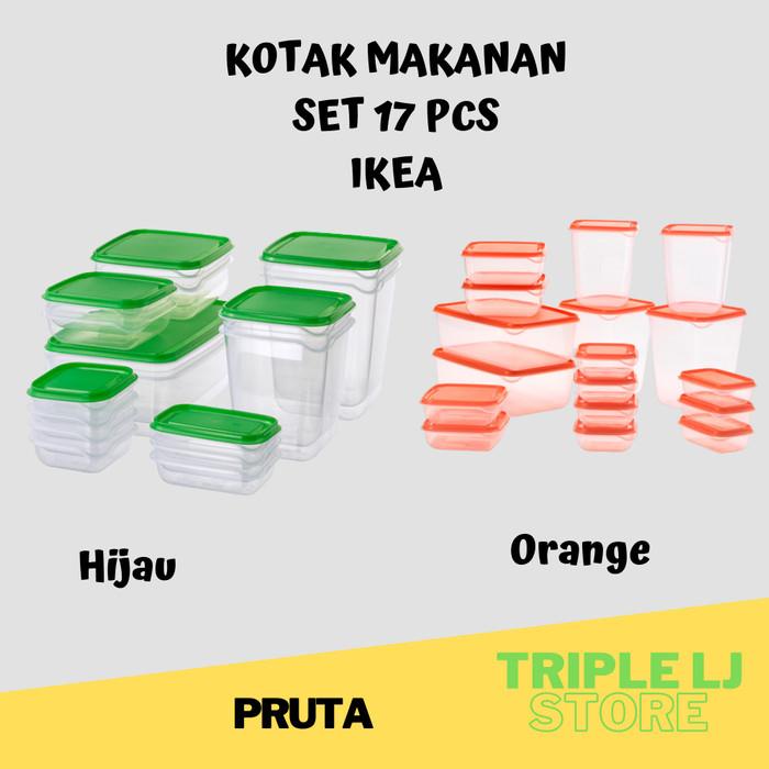 Wadahku Food Container Kotak Makanan Sayuran Kulkas Plastik Set 17 Pcs Puta