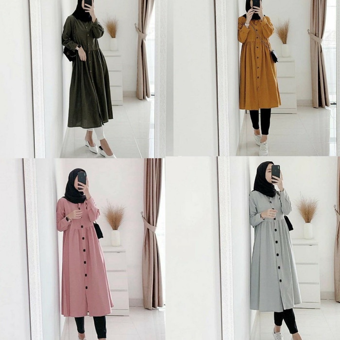 gamis terbaru 2023 lebaran wanita Gamis Terbaru Gamis Remaja Terbaru Gamis Brukat Baju Muslim Baju A