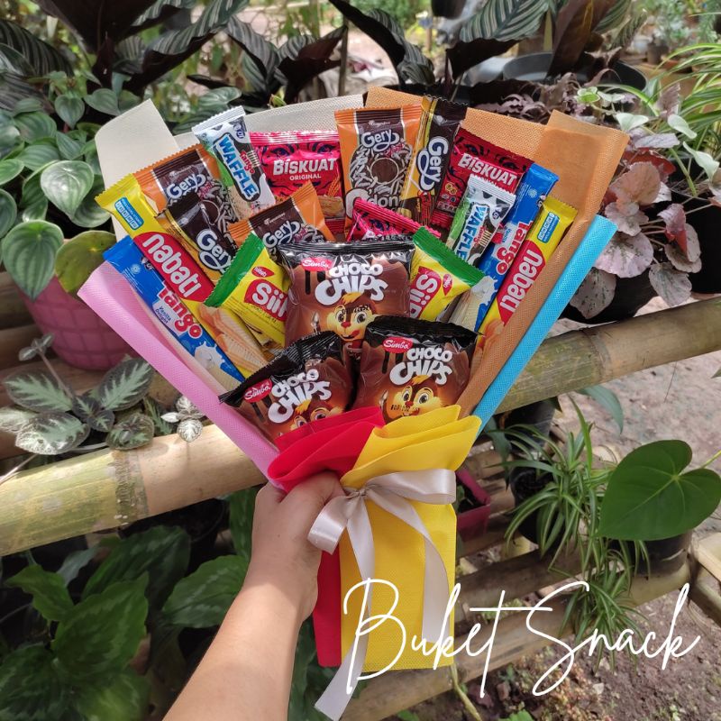 BUKET SNACK RAINBOW MURAH (B13)