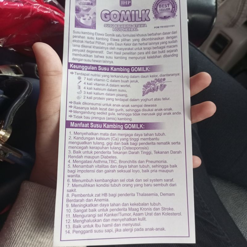 

Susu Go Milk / Susu Kesehatan /Susu Kambing Etawa /Susu Daun Kelor/Susu Asma