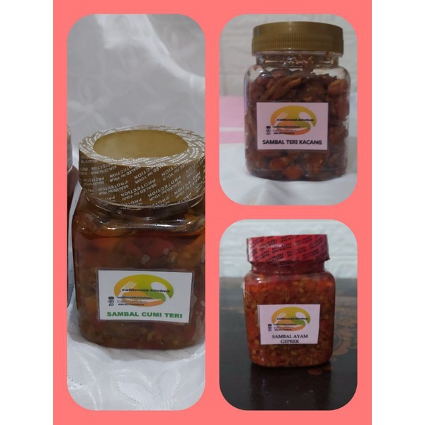 Sambal Cumi, Sambal Paru, Sambal Teri Bawang dan Sambal Teri Kacang  Premium